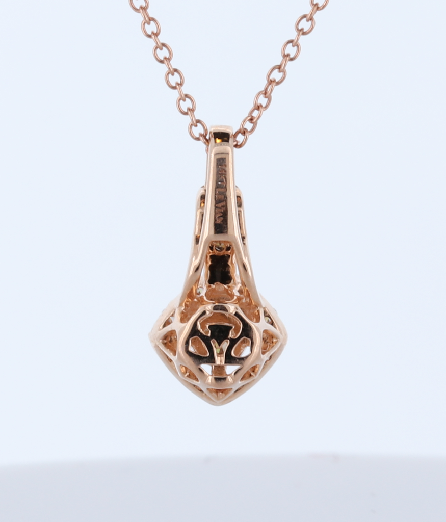 14Kt Strawberry Gold And Diamonds Pendant