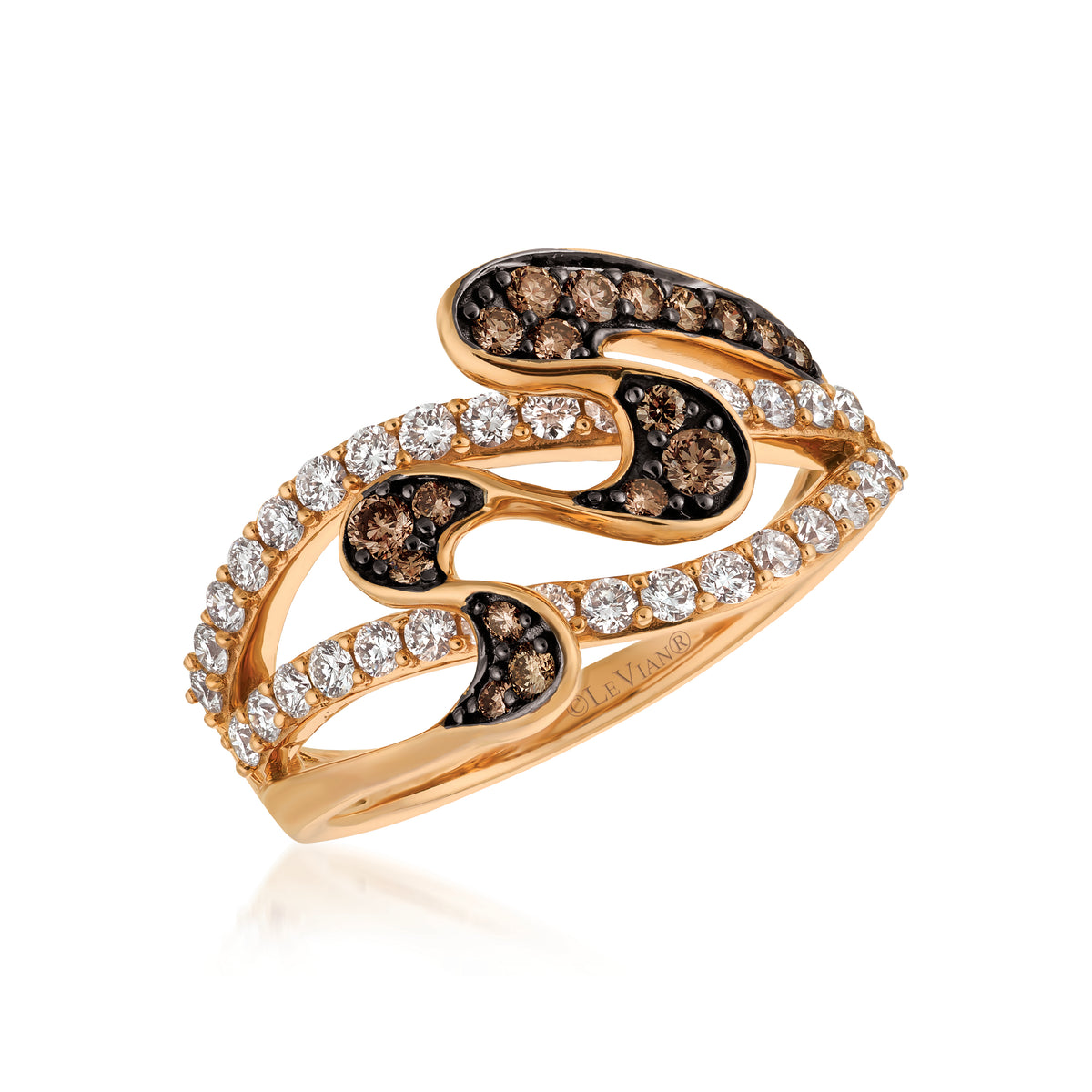 14Kt Strawberry Gold And Diamond Ring