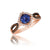 14Kt Strawberry Gold, Blueberry Tanzanite And Diamond Ring