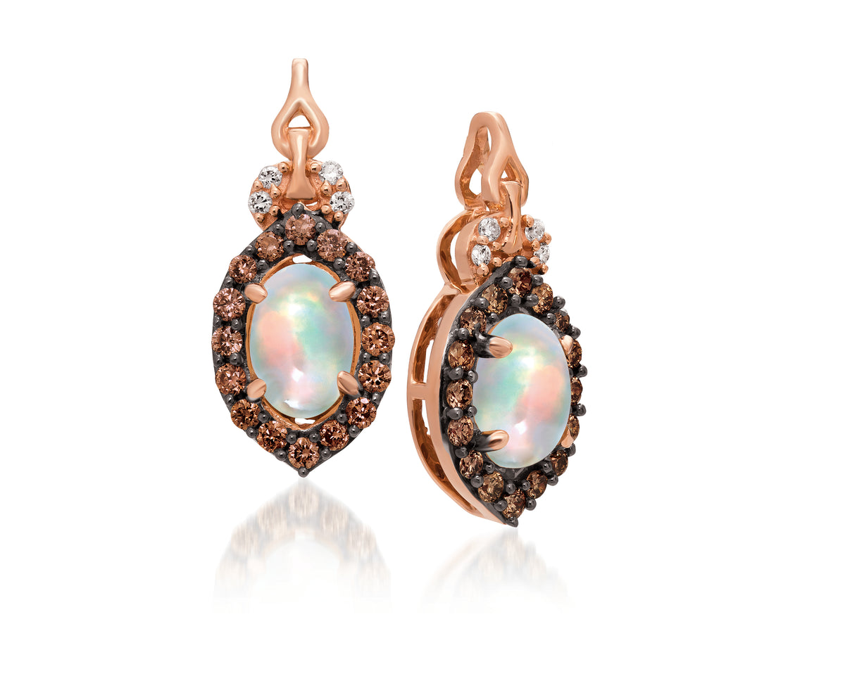 14Kt Strawberry Gold Opal Earring