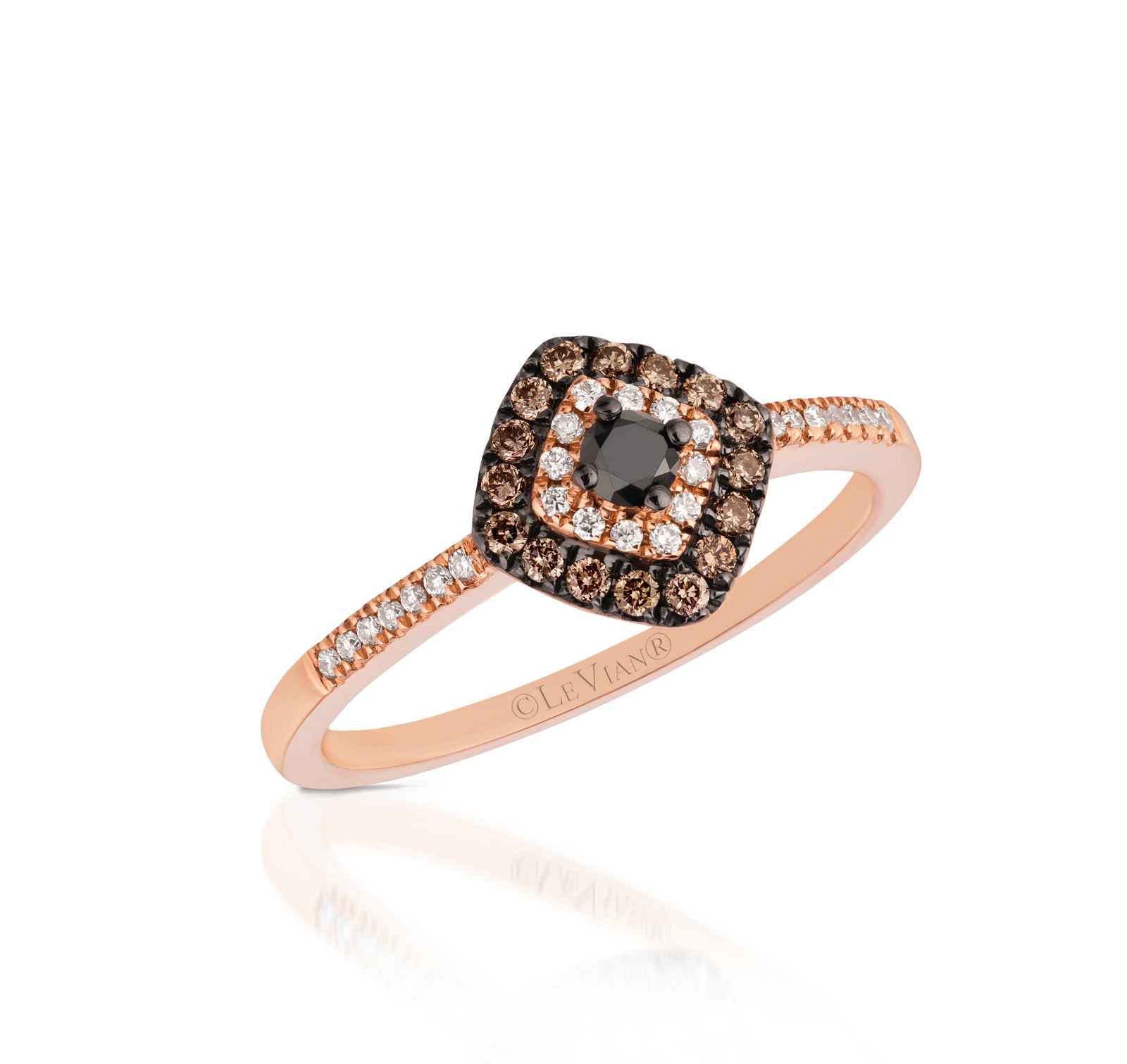 14Kt Strawberry Gold And Diamond Ring