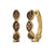 14Kt Honey Gold Hoop Earrings with Chocolate Diamonds
