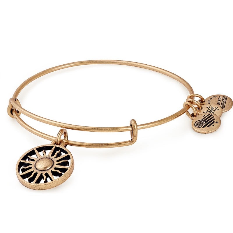 Alex and Ani Women's Rising Sun Bangle (Yellow Tone)