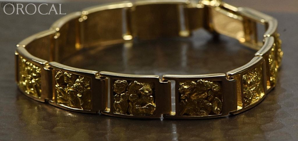 Mens Gold Nugget Bracelet 10K/14K Gold – FrostNYC