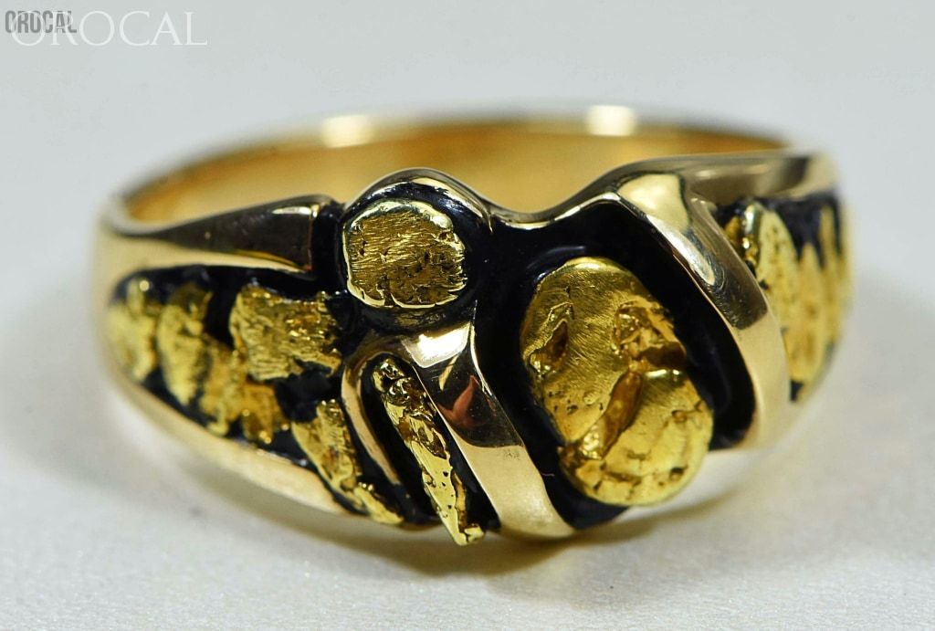 gold nugget mens ring orocal rm486 genuine hand crafted jewelry 14k casting nuggets by