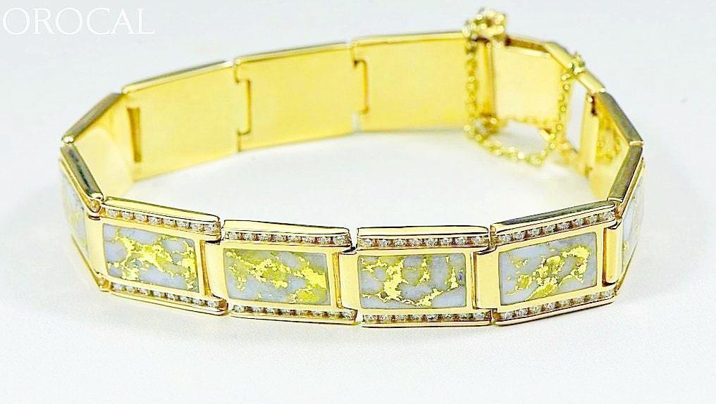 Gold Quartz Bracelet Orocal B16Mmdq Genuine Hand Crafted Jewelry - 14K Casting