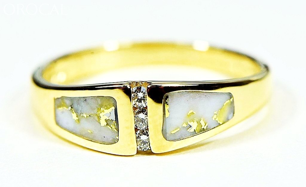 Gold Quartz Ring Orocal Rl1057Dq Genuine Hand Crafted Jewelry - 14K Casting