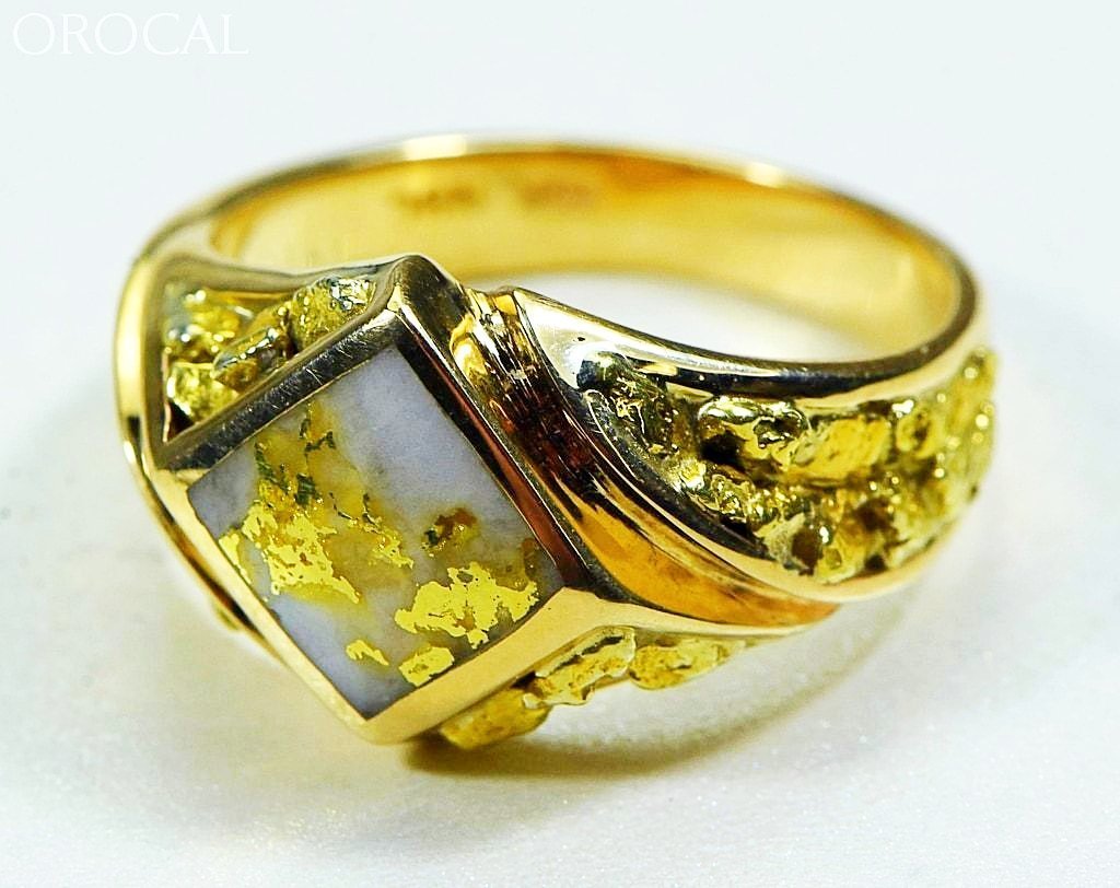 Gold Quartz Ring Orocal Rm1083Nq Genuine Hand Crafted Jewelry - 14K Casting