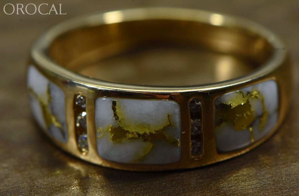 Gold Quartz Ring Orocal Rm732D12Q Genuine Hand Crafted Jewelry - 14K Casting