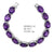 Sterling Silver Amethyst Bracelet With 54ctw Oval Shaped Amethyst