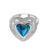 Sterling Silver Gilson Heart Shaped Ladies Ring Cz-0.65Ctw