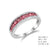 Sterling Silver Natural Ruby C.Z Ring - Natural Ruby - 1.56Ctw Cz 0.35Ctw